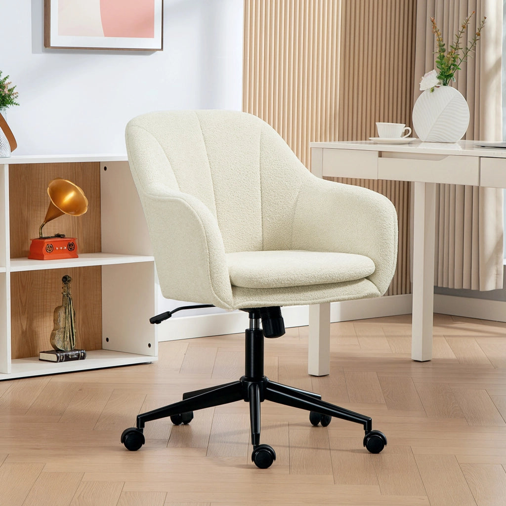 Sedia da ufficio ergonomica ¨C Minimal ¨C regolabile in altezza, girevole, beige