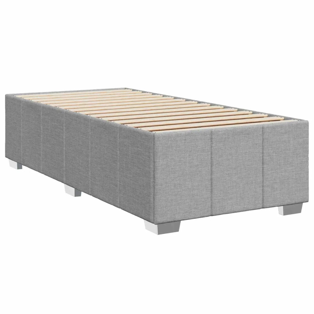Letto Box Spring LED con Materasso Grigio Chiaro 100 x 200 cm 3455542