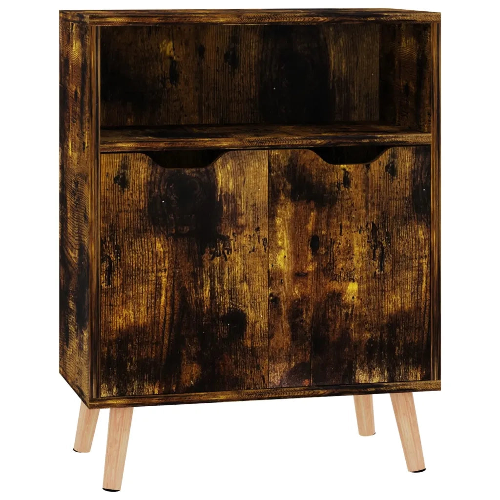 Credenza Rovere Fumo 60x30x72 cm in Legno Multistrato 326830