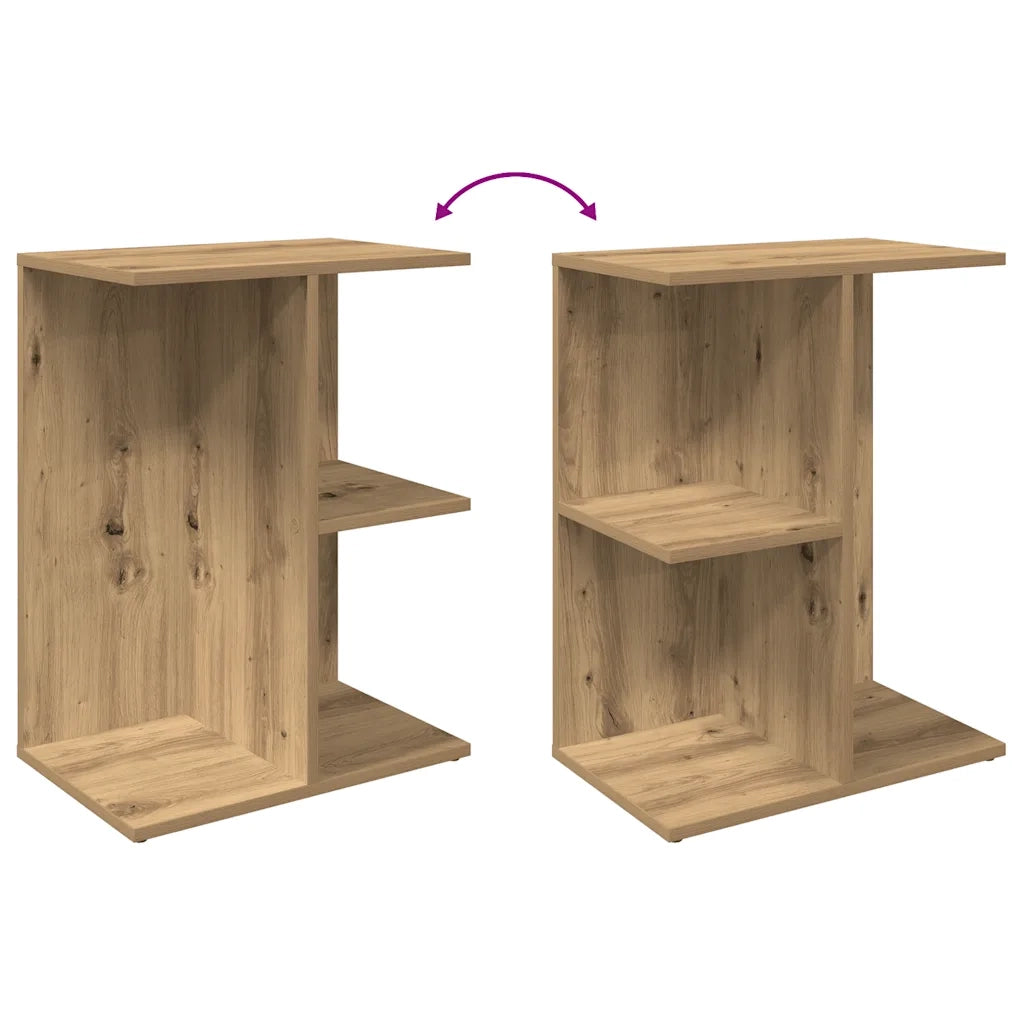 Comodini 2 pz Rovere Artigianale 46,5x29x61cm Legno Multistrato 858667