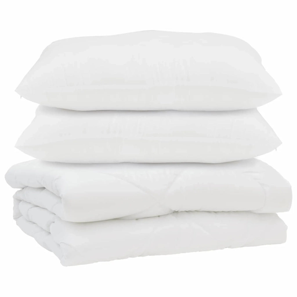 Piumone con cuscino 3 pcs Bianco Microfibra 3377430