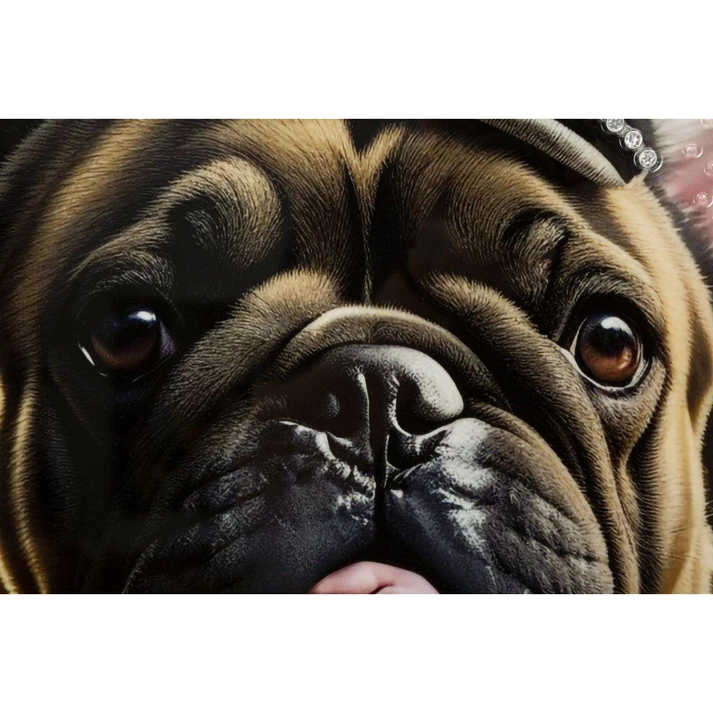 Stampa su Tela Cane 10, Multicolore, Legno, 62x4x82 cm