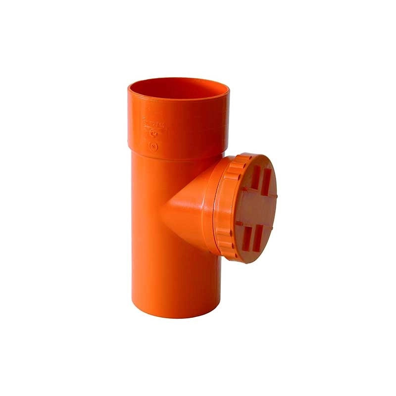 Ispezione lineare in pvc : Colore - Arancio, Diametro - 200 (con tappo Ø200)