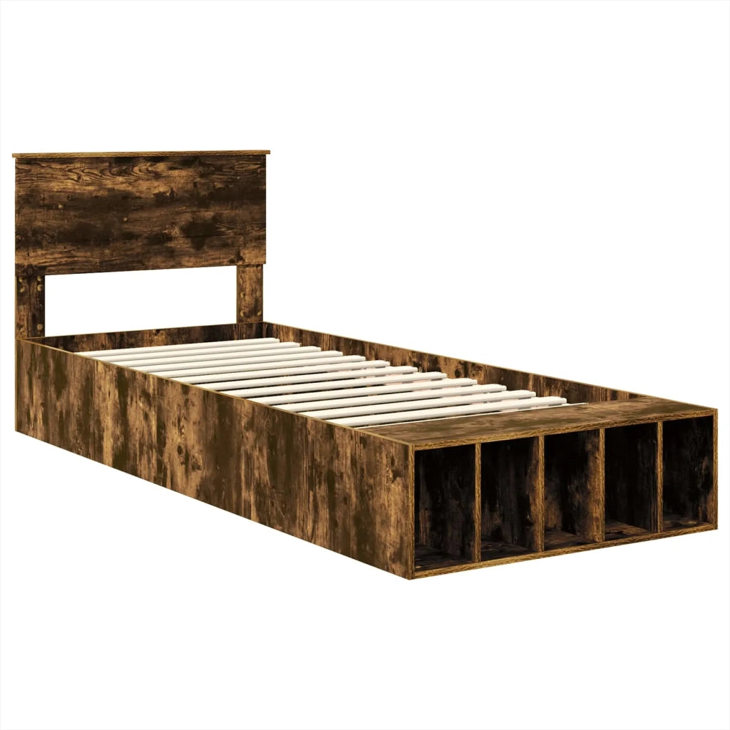 Struttura del letto Rovere fumé 75 x 190 cm Legno multistrato 3408421