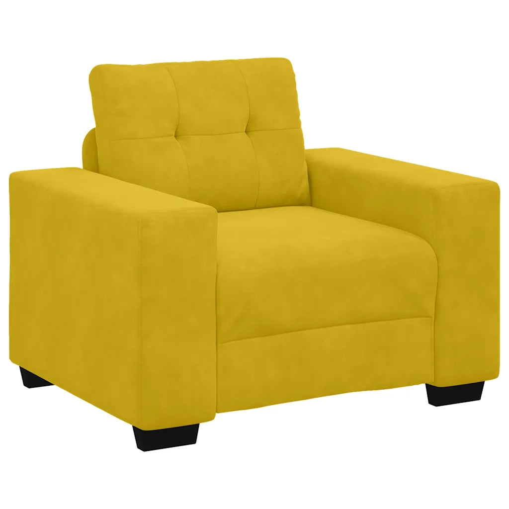 Divano Sedia Giallo 100x78x80 cm Velluto 4105104