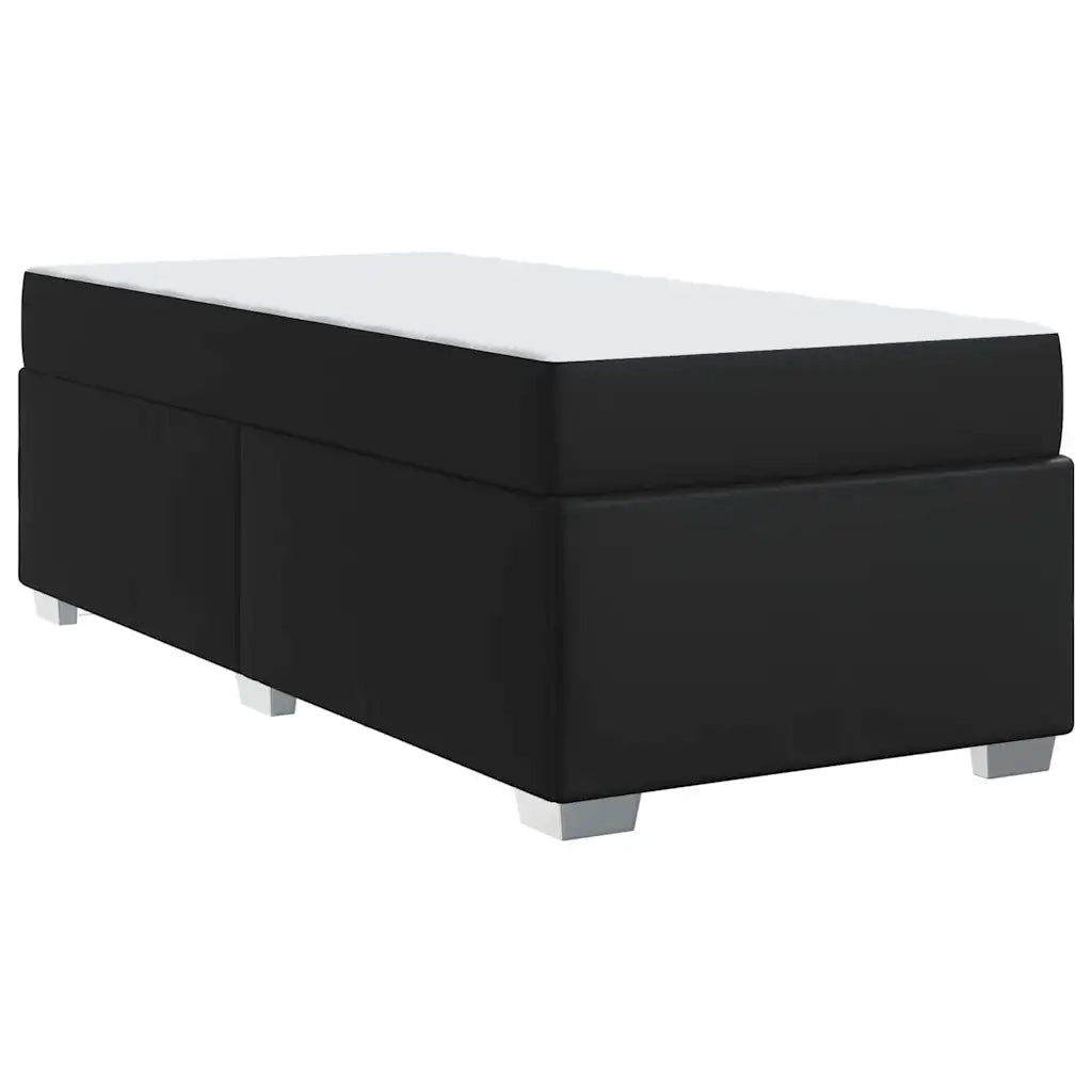 Struttura del letto con materasso-Giroletto con materasso Nero 90 x 200 cm Tessuto 730192