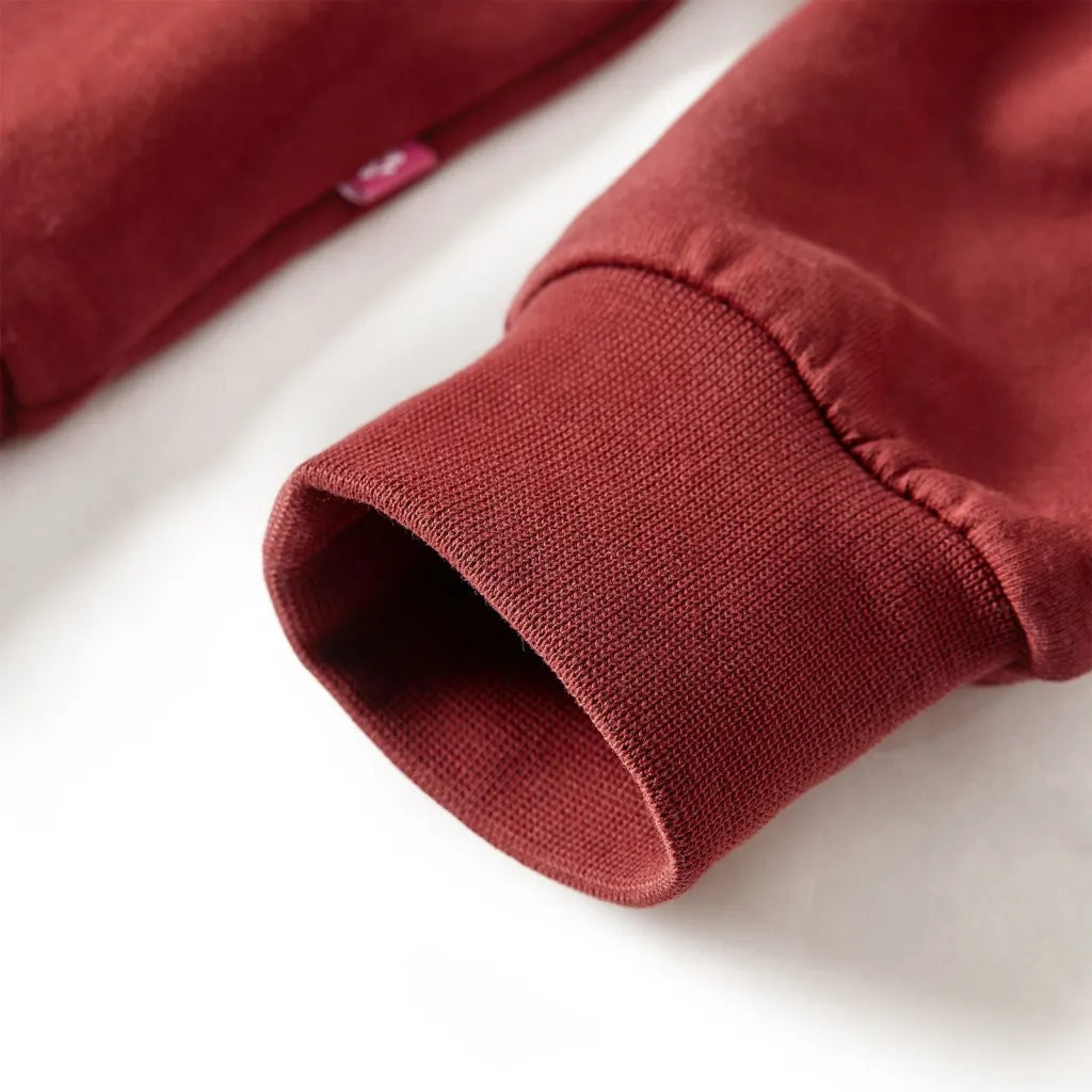 Felpa da Bambino Color Block Rosa e Henné 128 13992