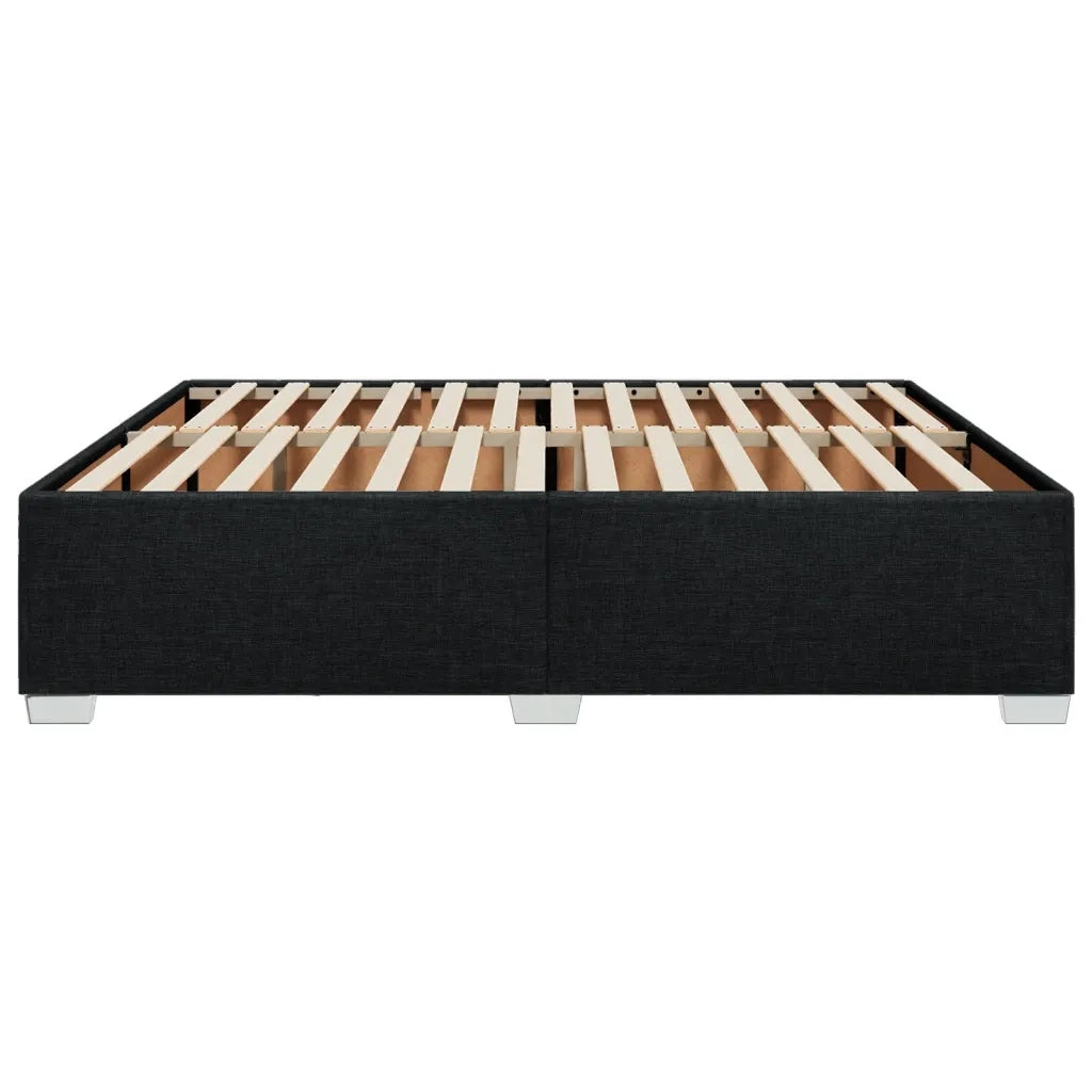 Letto matrimoniale | Letto per adulti | Giroletto senza Materasso Nero 200x200 cm in Tessuto