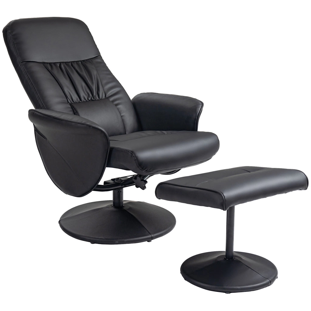Poltrona Relax con Poggiapiedi ¨C Minimal ¨C Grigio Scuro Tessuto