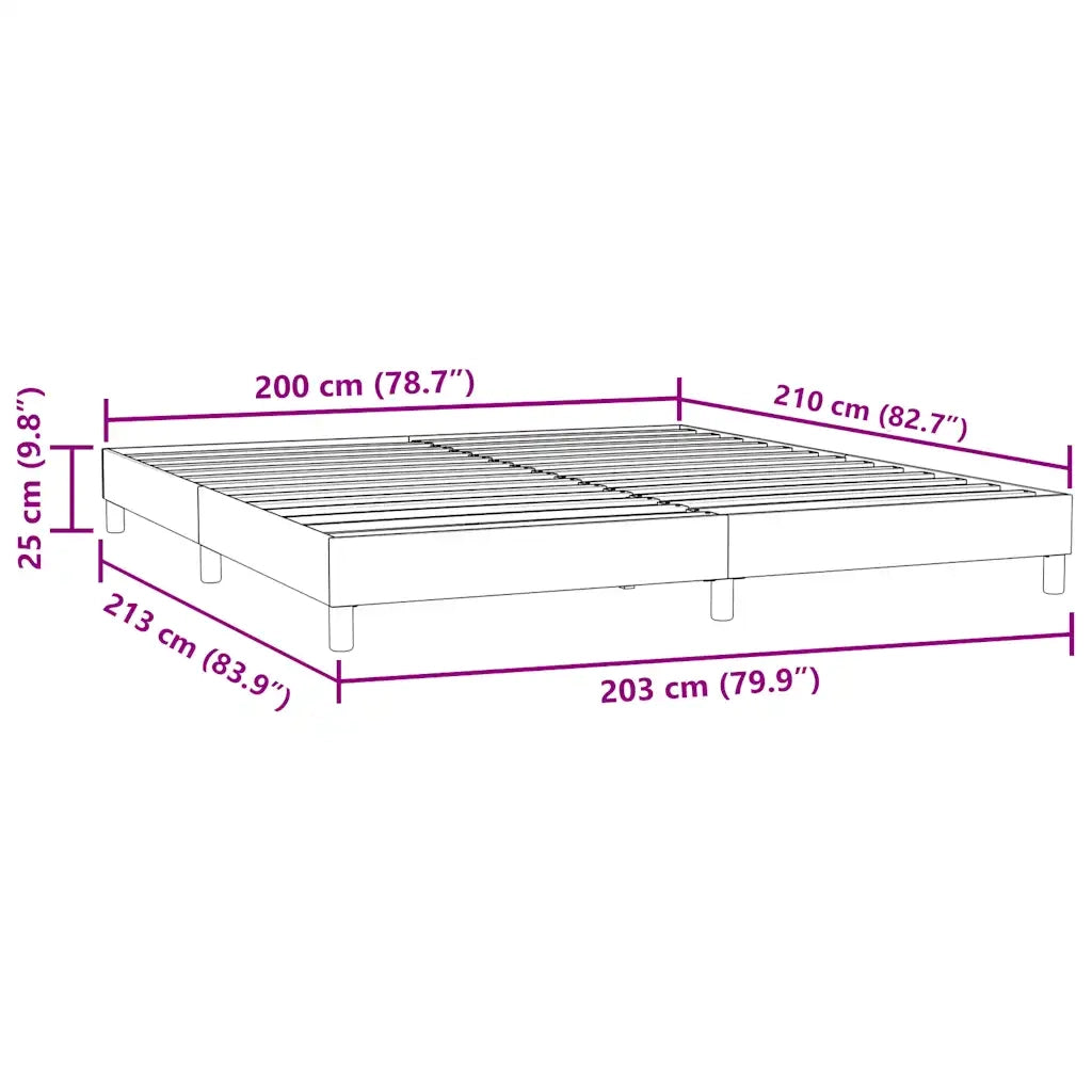 Letto matrimoniale | Letto per adulti | Letto a Molle senza Materasso Grigio Scuro 200x210 cm Velluto