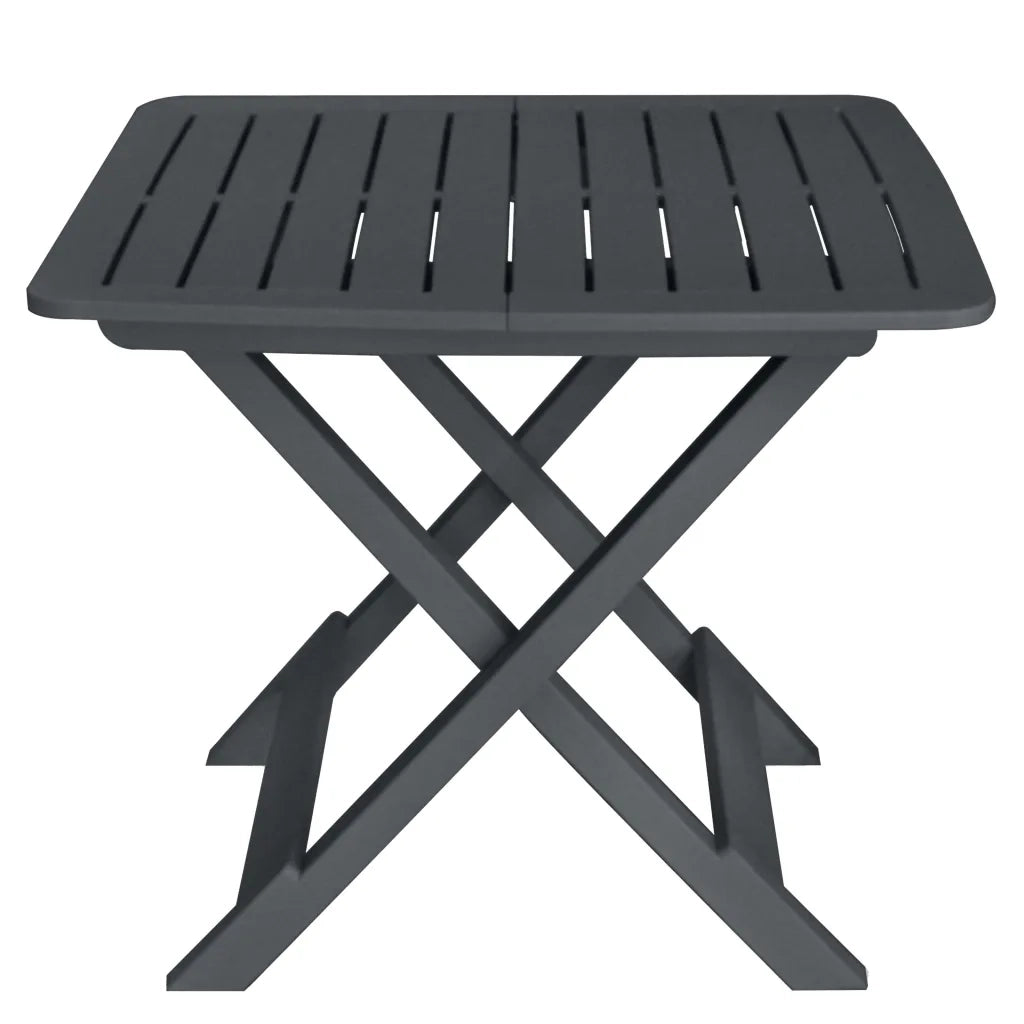 Set da Bistrot 3 pz Pieghevole in Plastica Antracite 48753