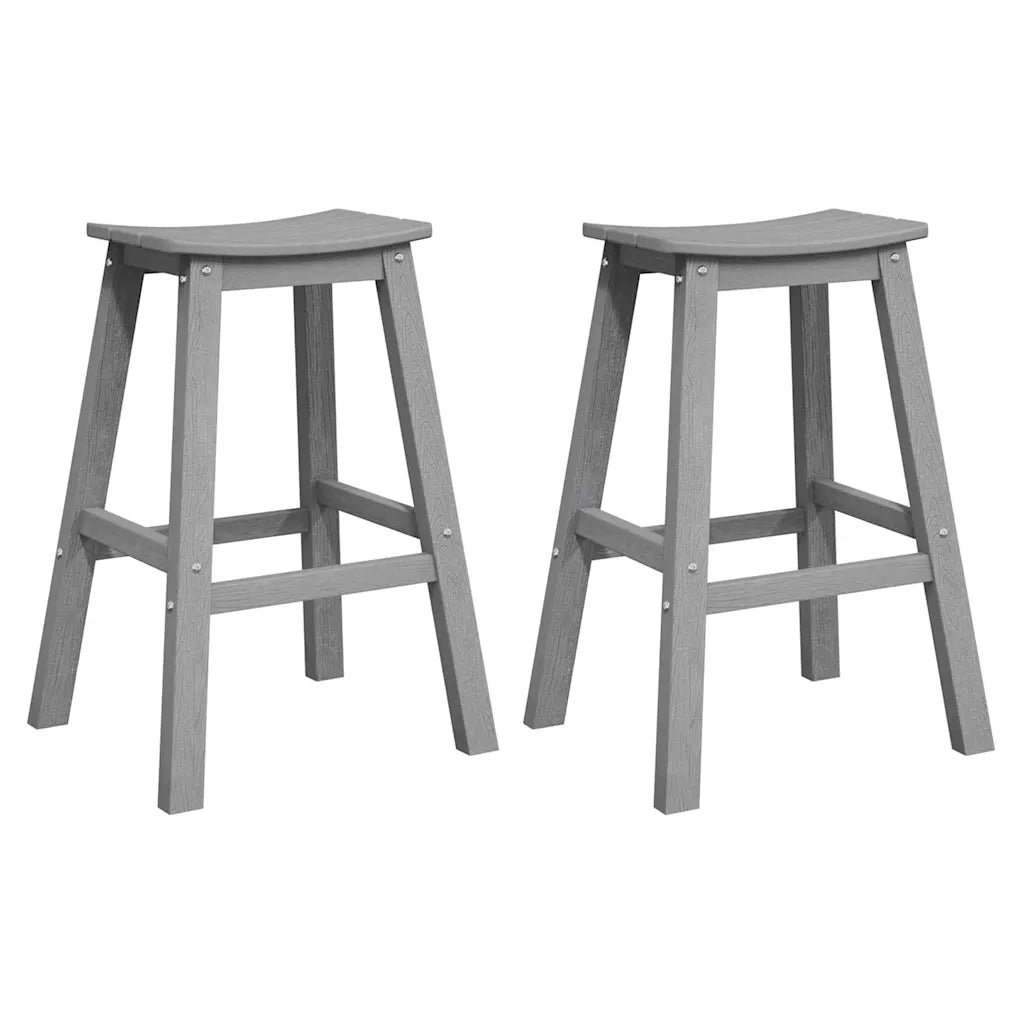 Sgabello da bar 2 pcs Grigio chiaro 52 x 43 x 73,5 cm HDPE 42006612