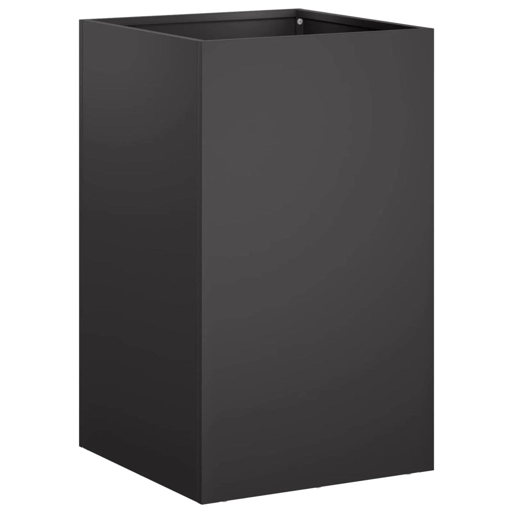 Vaso da giardino Nero 30 x 30 x 40 cm Acciaio laminato a freddo 8005330