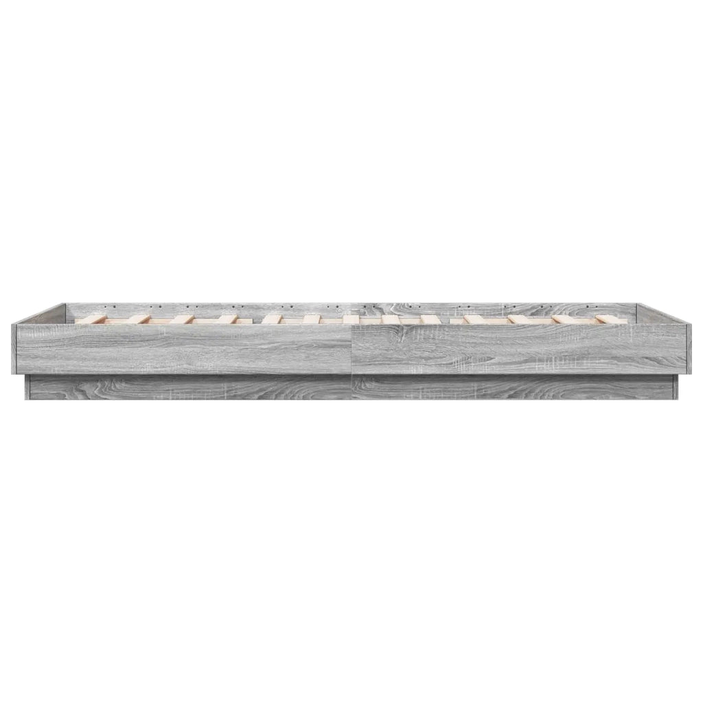 Letto con LED Sonoma grigio 80 x 200 cm Legno ingegnerizzato 8009007