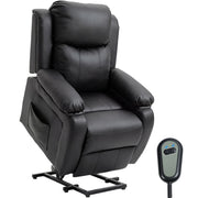 Poltrona elettrica reclinabile con poggiapiedi e telecomando ¨C Minimal ¨C 76x90x105 cm nero
