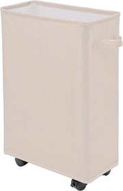 Sacchetto di plastica pieghevole - 40 litri - beige - con ruote