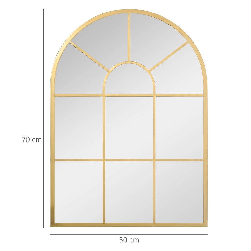 Specchio da parete con cornice metallica ¨C zephmum ¨C oro 70x2x50 cm