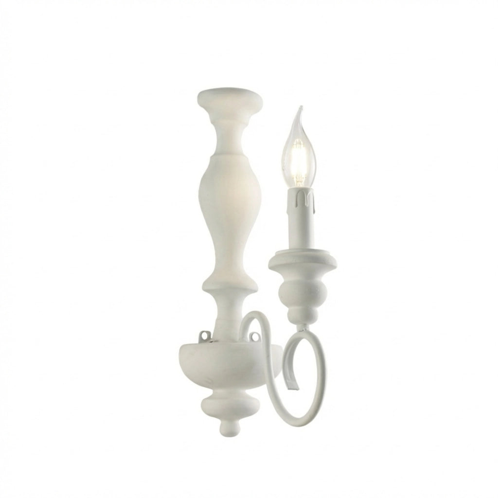 Applique Shabby Chic Cascina Bianco 1 Luce E14