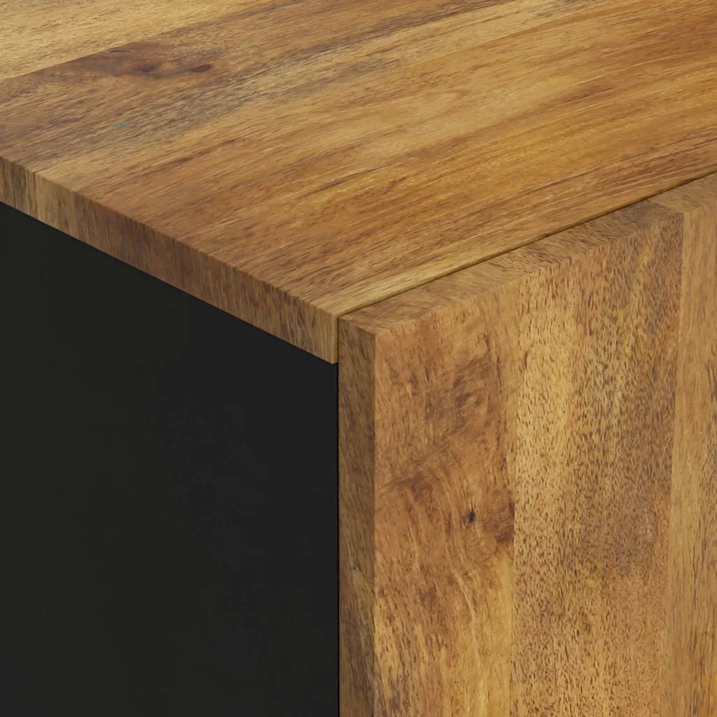 Credenza con 2 Ante-Buffet-Armadio da cucina 90x33x75 cm in Legno Massello di Mango 250843