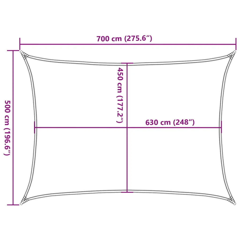 Vela Parasole 160 g/m² Marrone 5x7 m in HDPE 311797