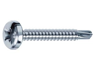 VITI AUTOPERFORANTI TESTA CILINDRICA ACCIAIO ZINCATO BIANCO- - ø mm.3,9x13 - 500 pezzi MUSTAD