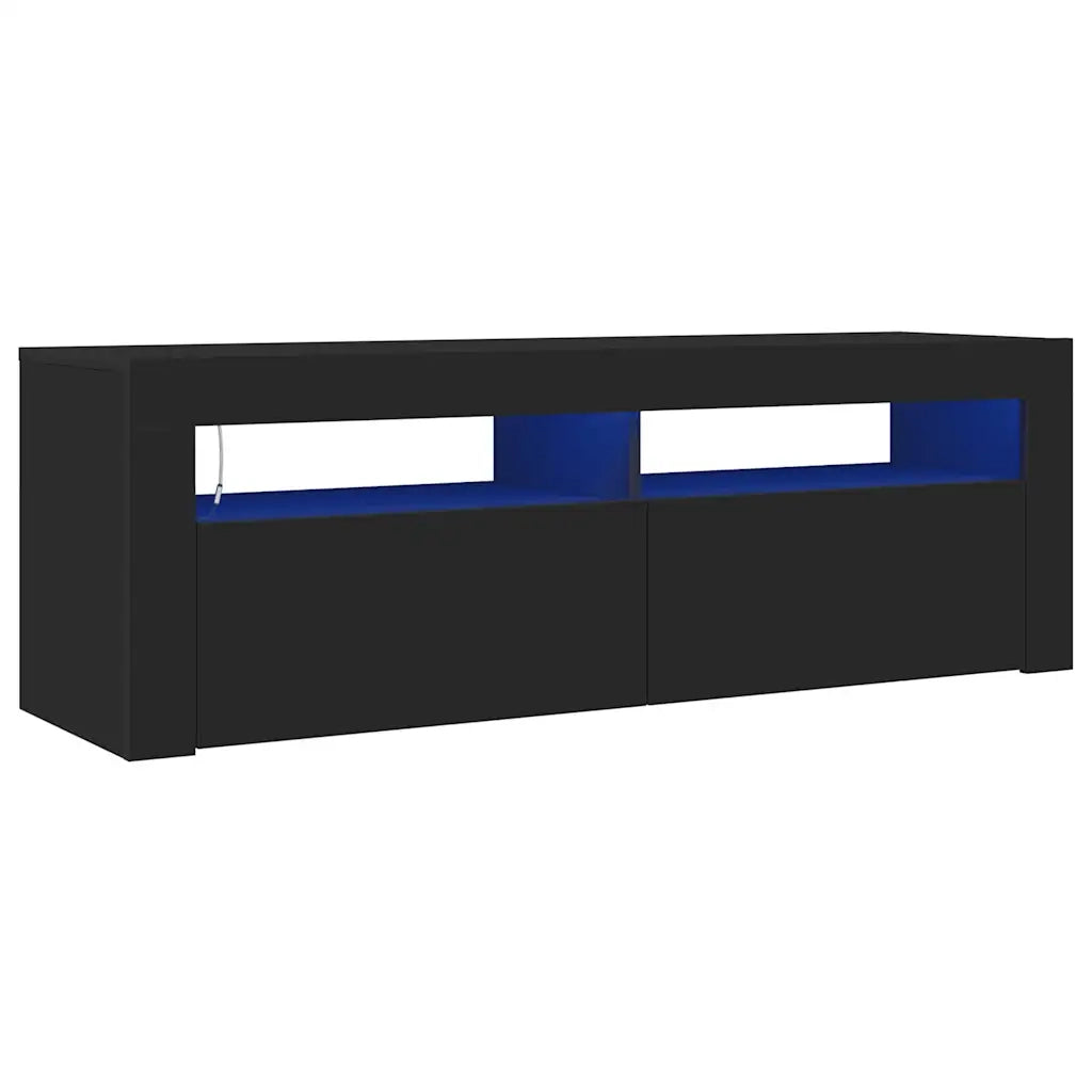 Mobile TV | Armadietto TV | Mobile Porta TV con Luci LED Nero 120x35x40 cm