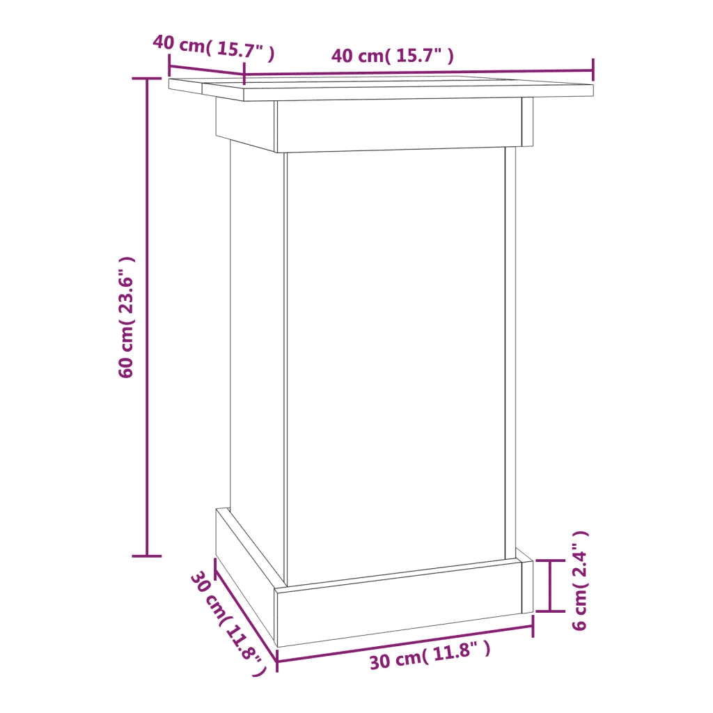 Portafiori | Sostegno per piante 40x40x60 cm in Legno Massello di Pino