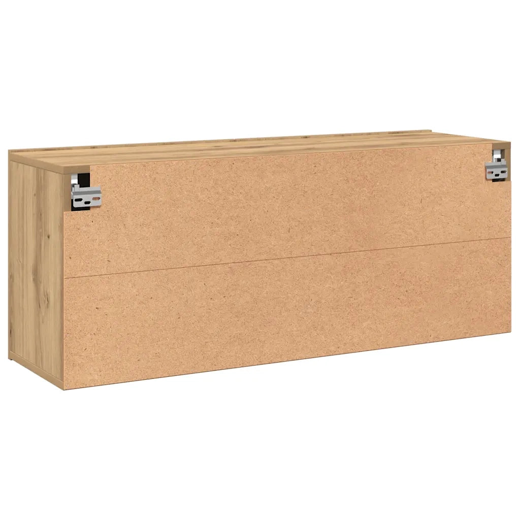 Mobile TV a Parete-Mobile TV a Muro Rovere Artigianale 100x30x41 cm