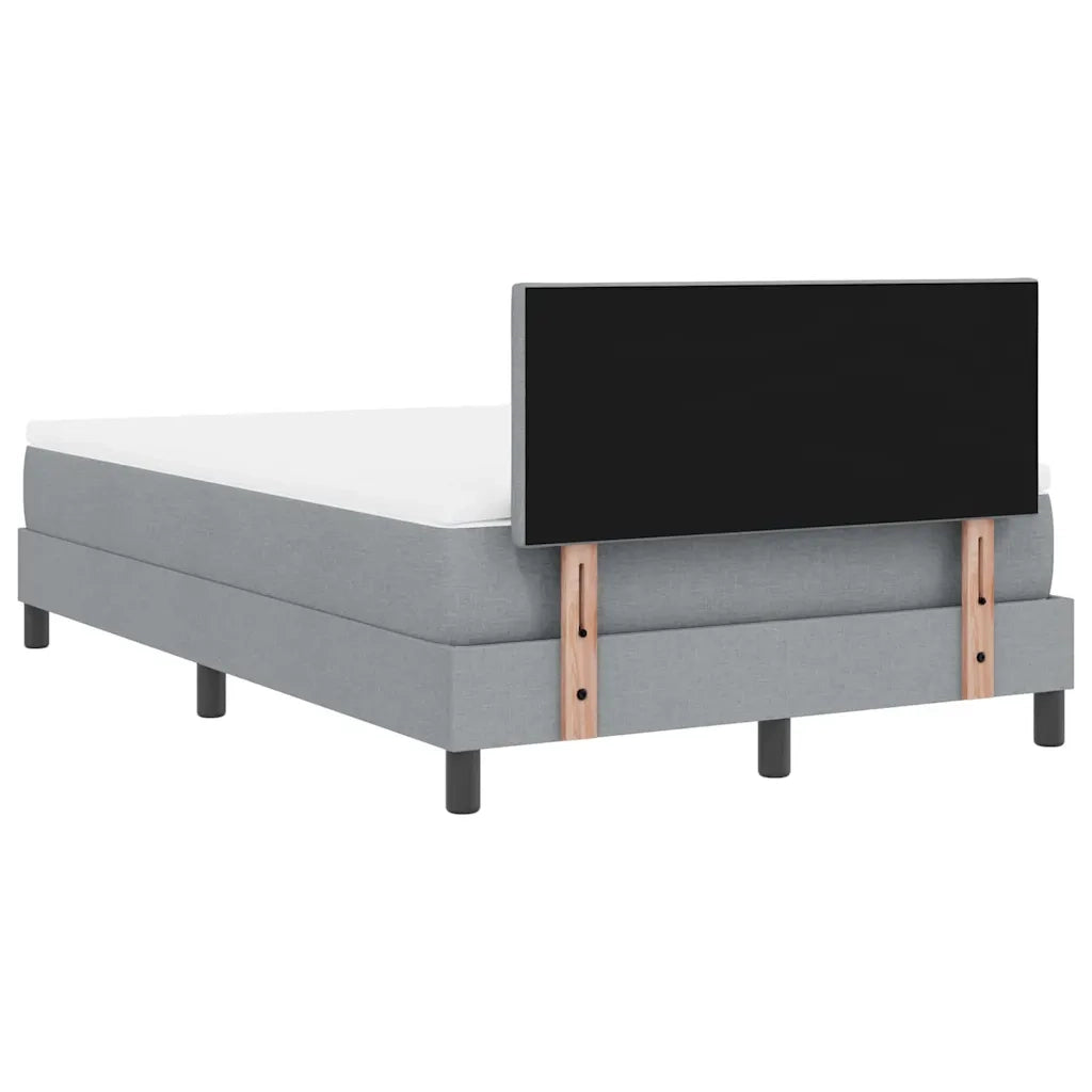 Letto a molle con testiera Grigio chiaro 120 x 200 cm Tessuto 3338755