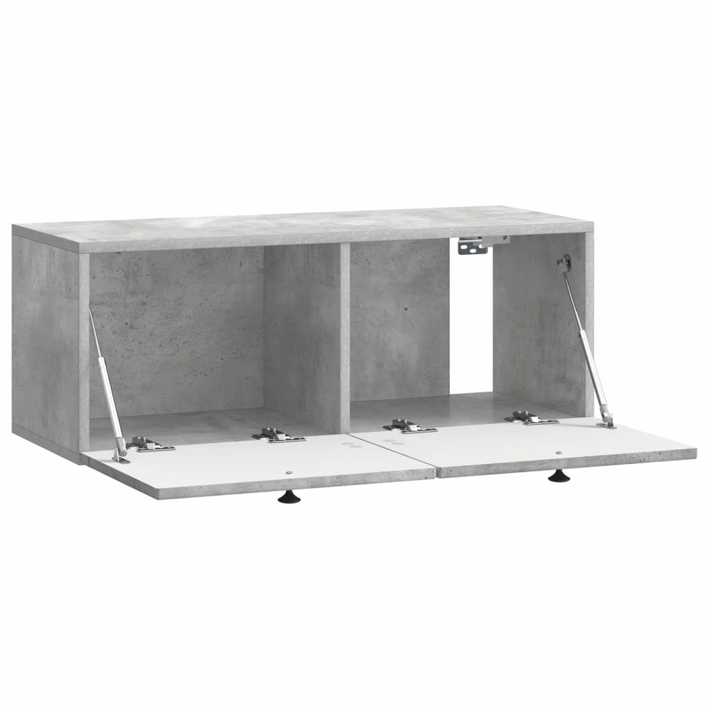 Mobile Porta TV da Muro-Credenza per TV sospesa Grigio Cemento 78,5 x 31 x 30 cm 312489