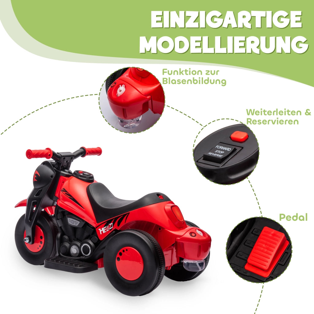 Moto Elettrica Bambini 6V ¨C Xylo ¨C Con Musica e Bolle, 2,5-3 km/h, 2-5 Anni