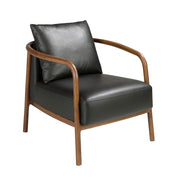 Poltrona in pelle nera