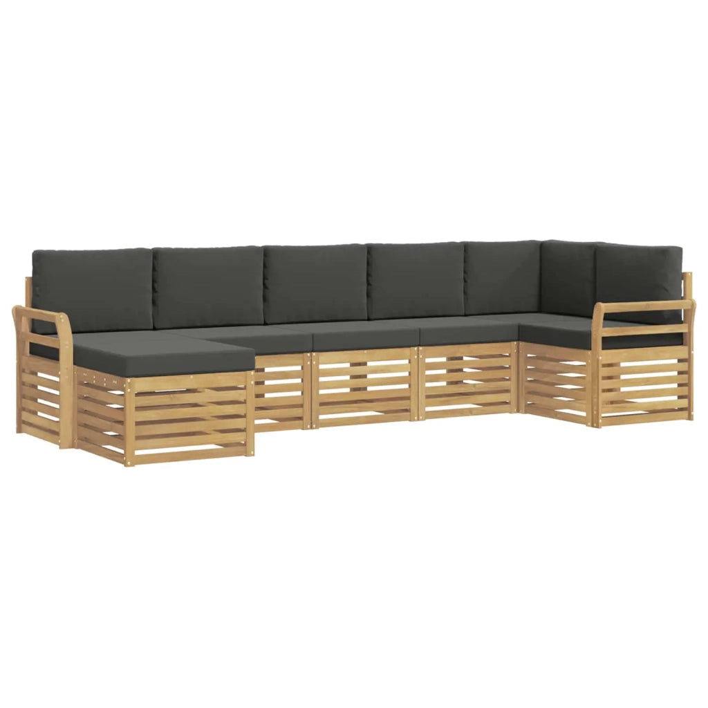 Set di divani da esterno 7 pcs Bianco e Antracite 3392197