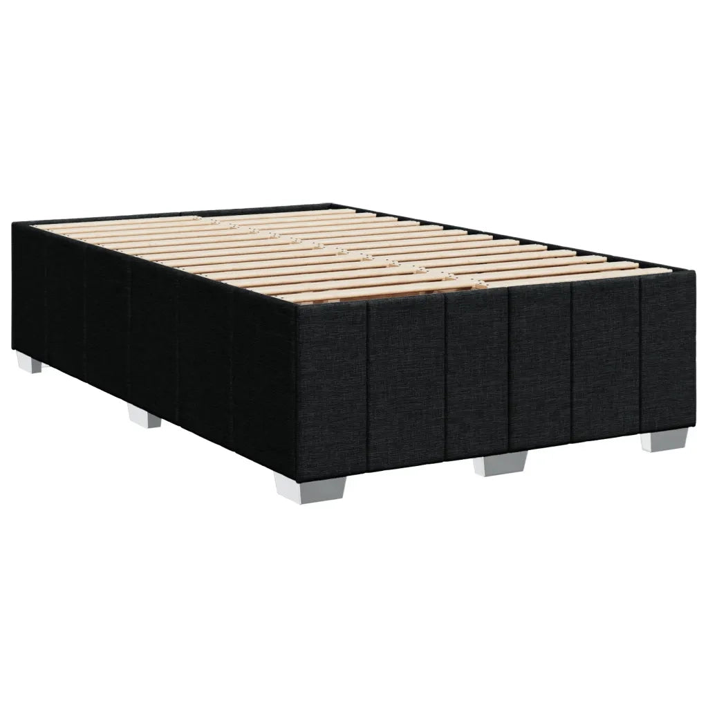 Giroletto a Molle con Materasso Nero 120x200 cm in Tessuto 3287037