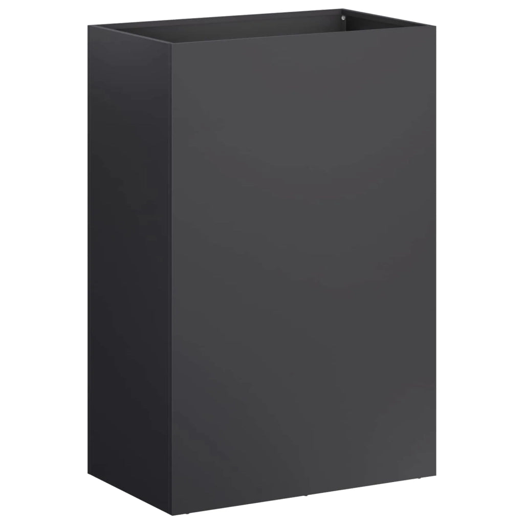 Vaso da giardino Nero 40 x 30 x 75 cm Acciaio laminato a freddo 8005498