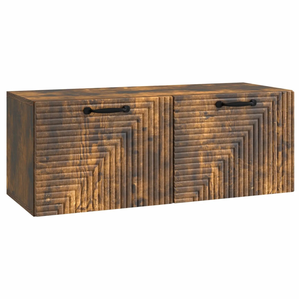 Mobile TV da Muro | Armadietto TV | Mobile Porta TV Rovere Fumo 78,5 x 31 x 30 cm