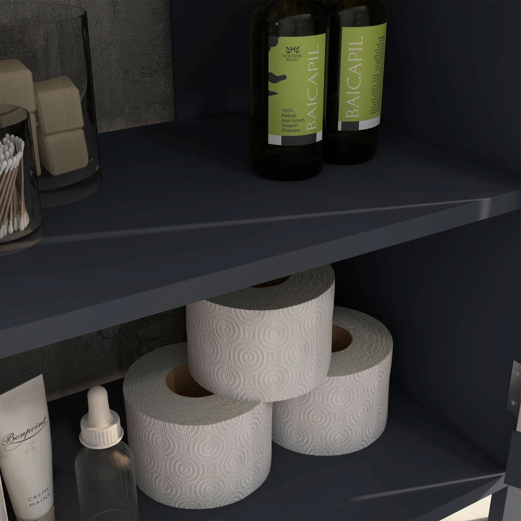 Mobile Sottolavabo ¨C Xylo ¨C Truciolato MDF 2 Ante Ripiano Regolabile 60x30x60 cm Grigio