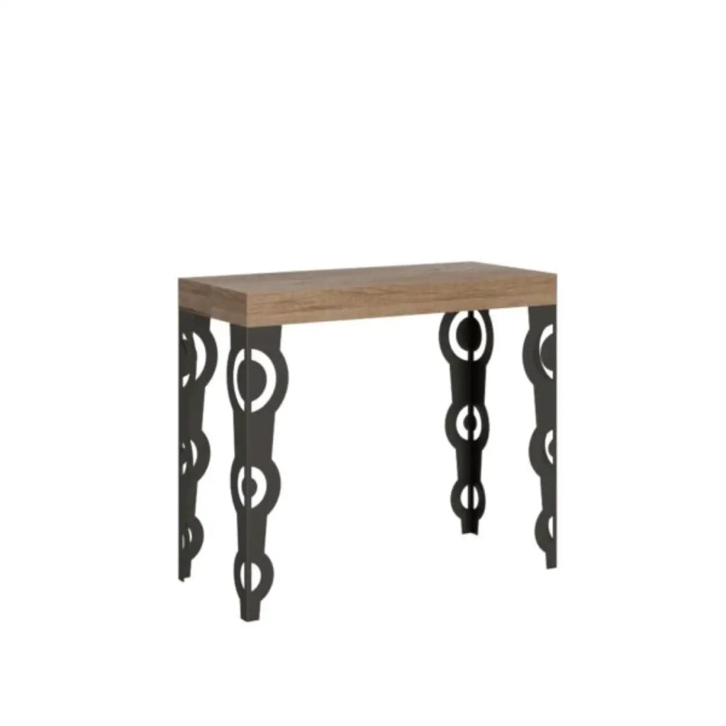 Consolle allungabile 90x40/300 cm Karamay Premium quercia natura gambe antracite