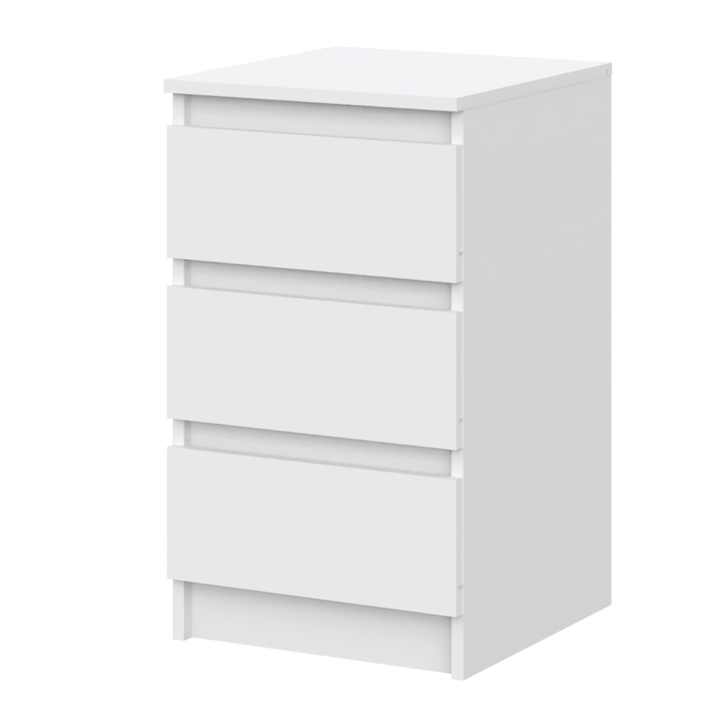 Commoda SOLA - Bianca - 3 Cassetti - Larghezza 40 cm, Altezza 69 cm, Profondit? 43 cm