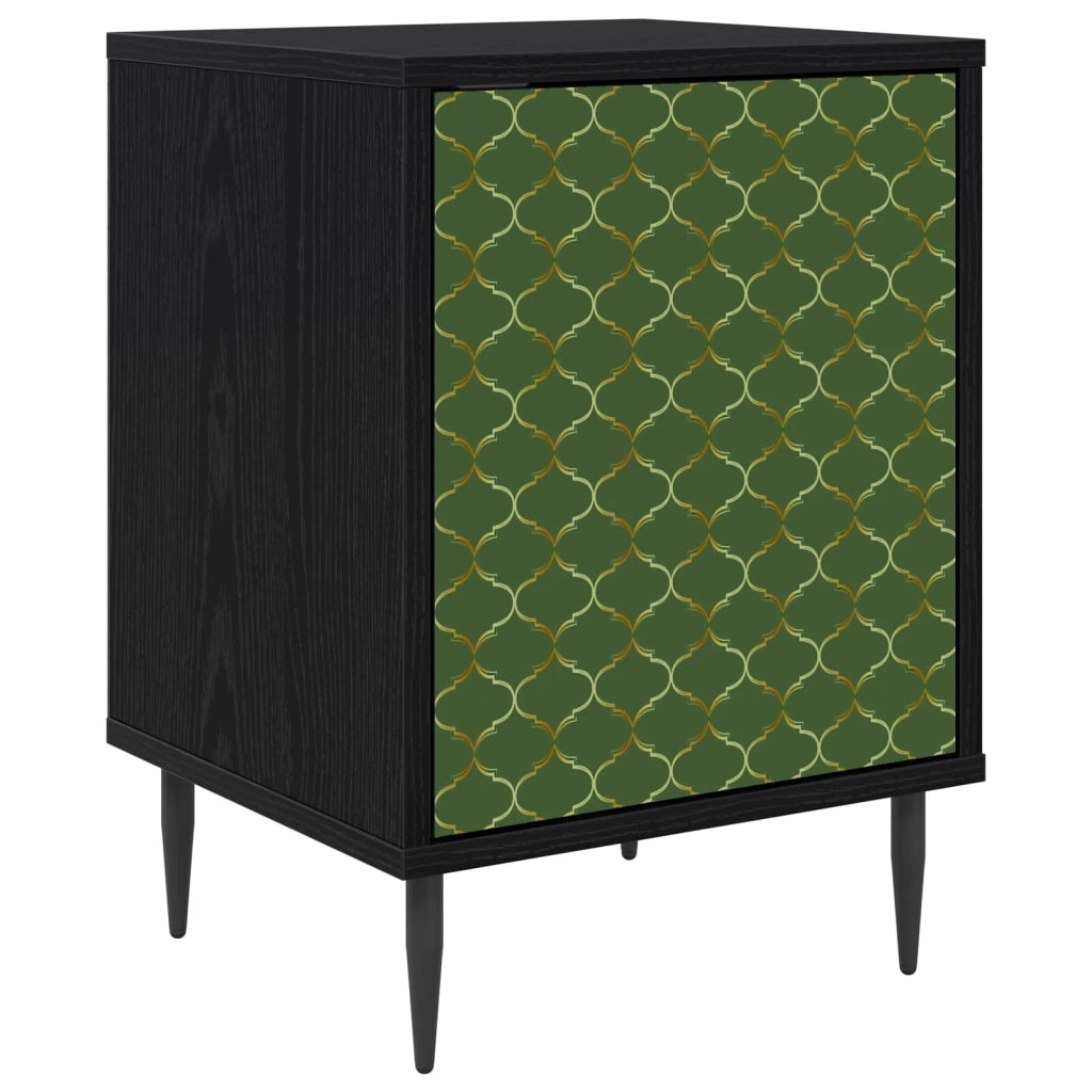 Armadio da Notte GELEEN Rovere Nero 36 x 33 x 51 cm 8007233