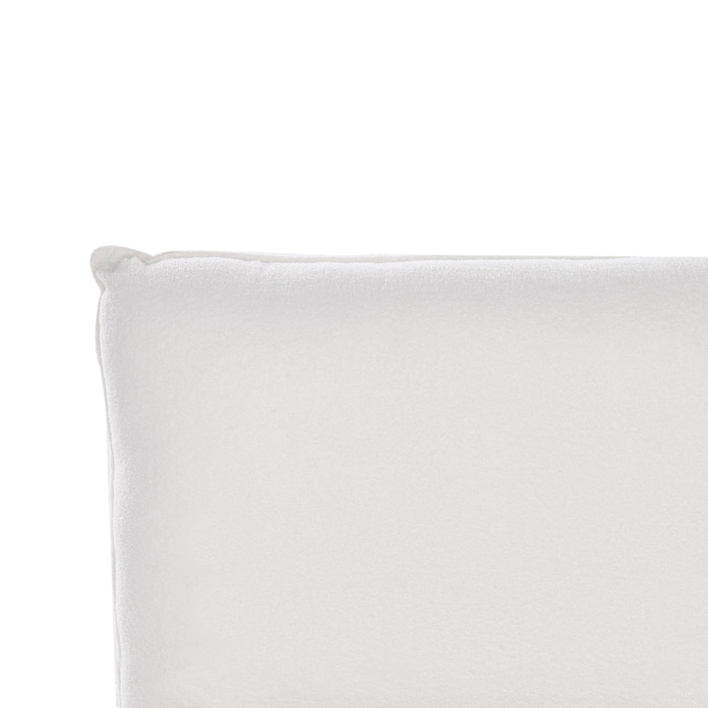 Letto matrimoniale ad acqua imbottito in tessuto boucle bianco 160x200 cm stile classico camera da letto