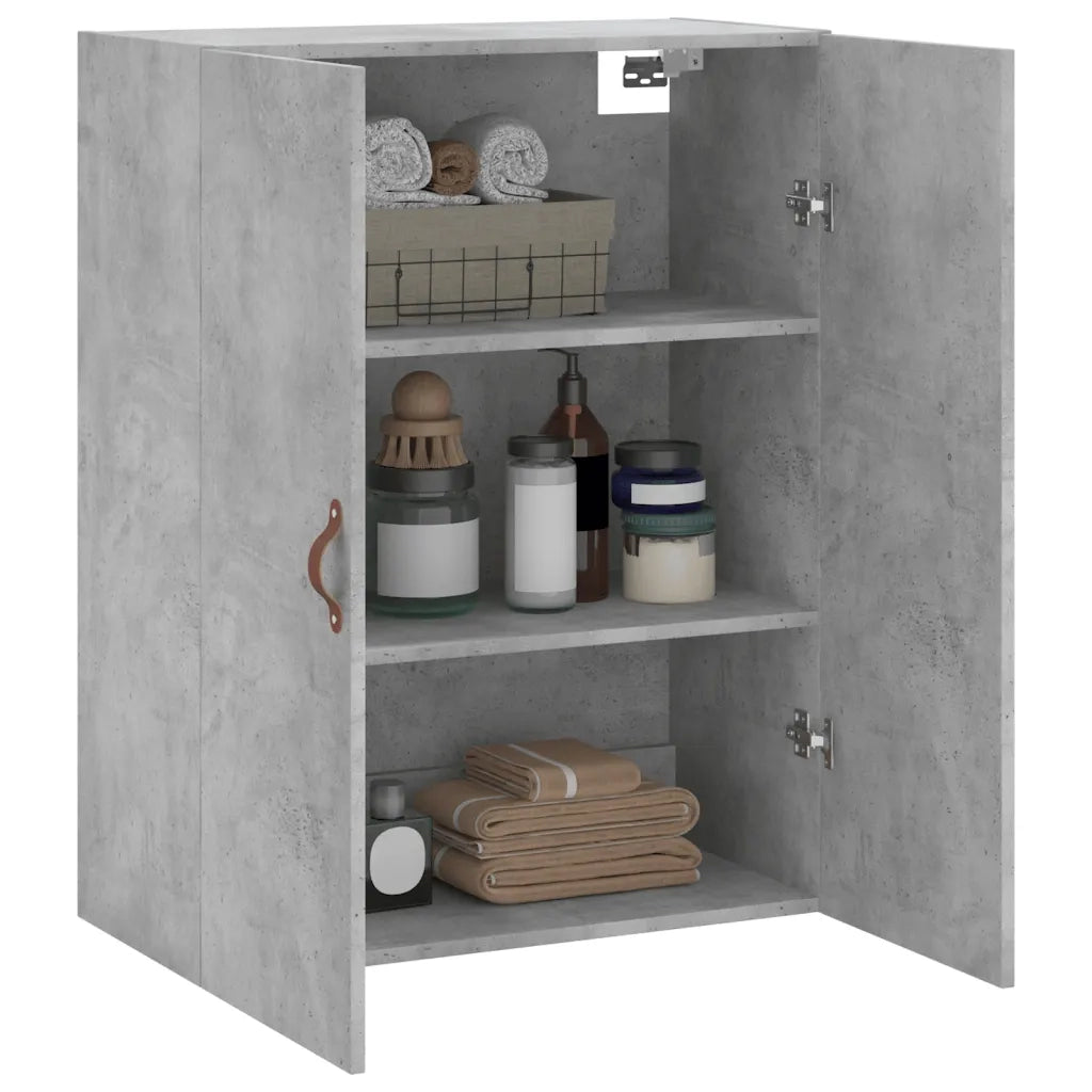 Armadietto a Muro | Mobile a Parete Grigio Cemento 69,5x34x90 cm