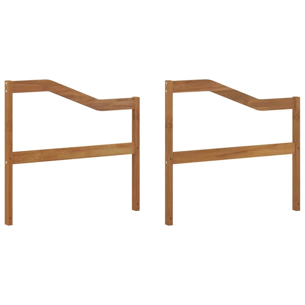 Bracciolo 2 pz Naturale 79 x 4 x 73 cm Legno di Acacia Massello 900584