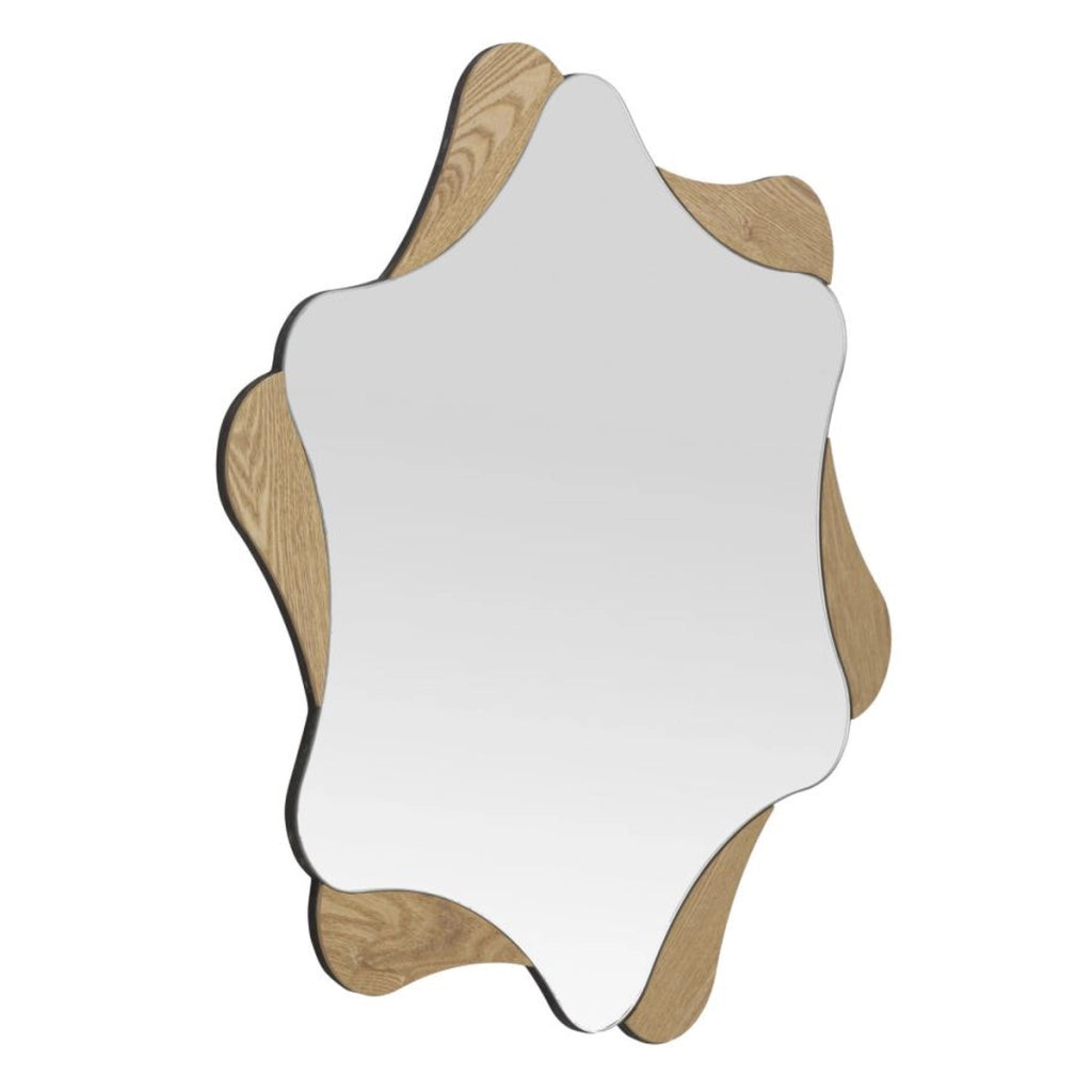 Specchio con Cornice VKH482, Marrone, MDF, 80x1x80 cm