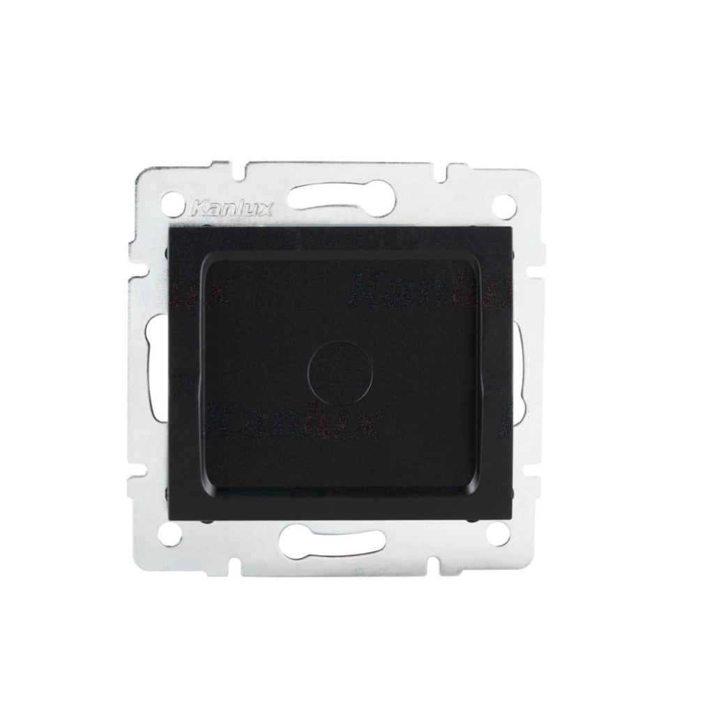 Tappo copripresa LOGI incasso nero opaco Kanlux 33575