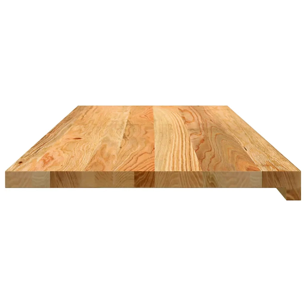 Davanzali 2 pz Marrone Chiaro 100x40x2 cm Legno Massello Rovere CFW6996086