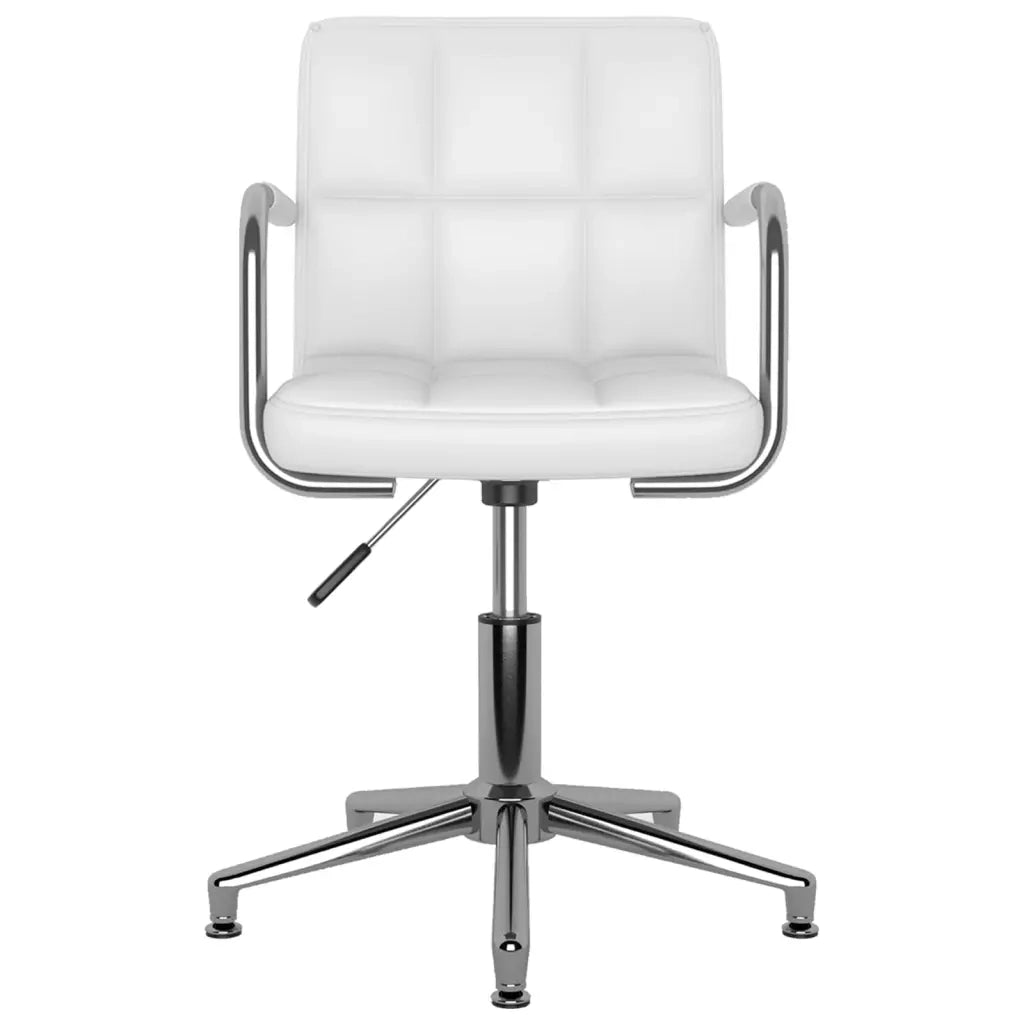 Sedie da Pranzo Girevoli 4 pz Bianche in Similpelle 3088072