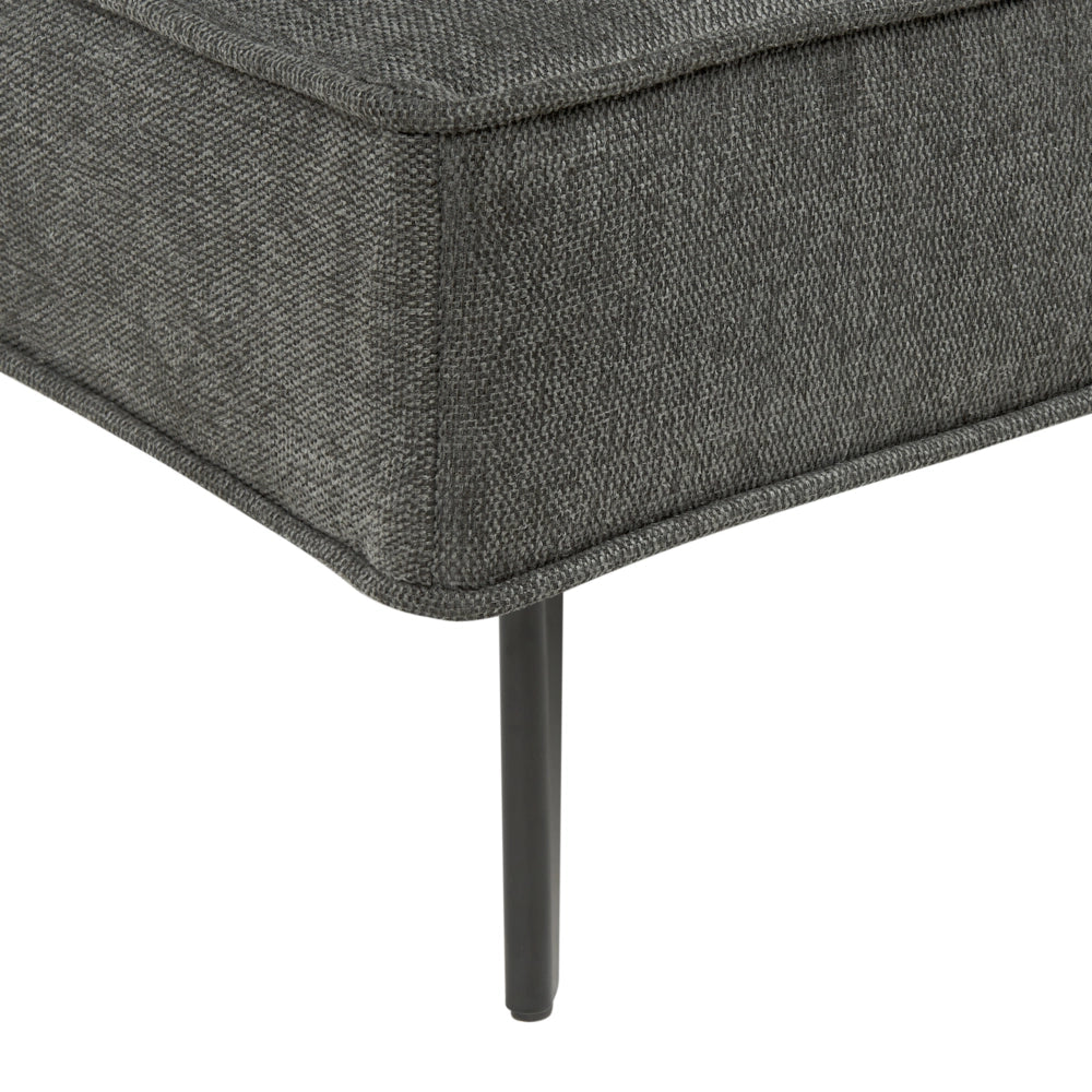 Divano letto in tessuto grigio scuro Soggiorno moderno trasformabile a 3 posti senza braccioli Design minimalista