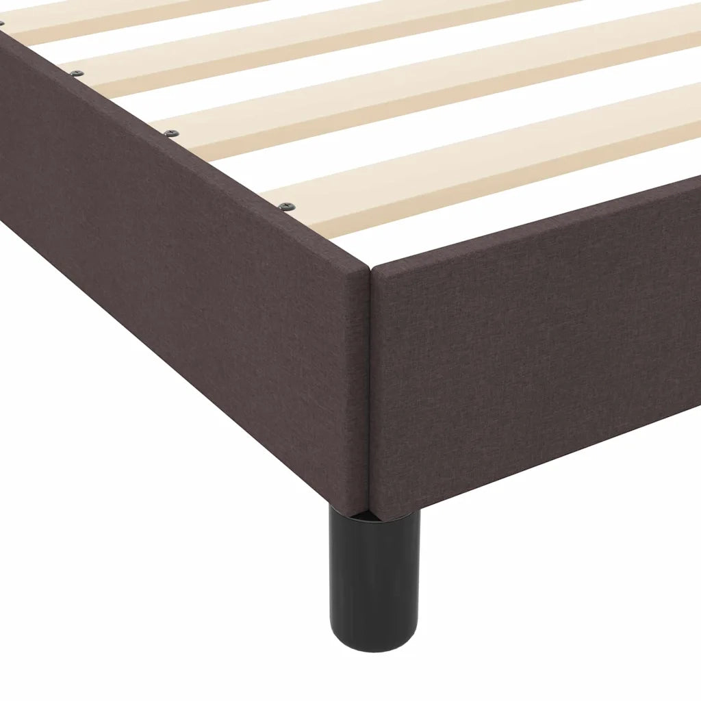 Letto a molle con materasso Marrone Scuro 120 x 200 cm Tessuto 3398482