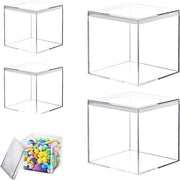 Set di 4 Stuks di Acril Trasparente con Cuscinetto (10/8cm)